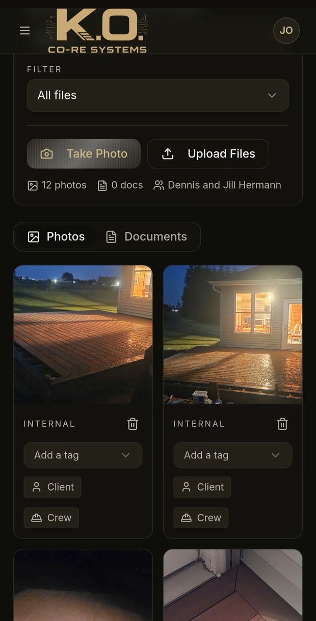 Job Files photo tagging